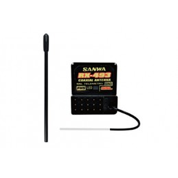 Sanwa RX-493 (FH5/FH5U, SXR Response) Waterproof Telemetry Receiver w/Coaxial Antenna